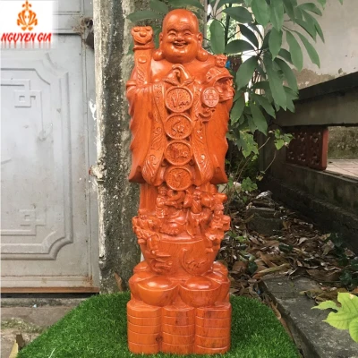 Tượng Di Lặc Ngũ Phúc Chúc Phúc cao 80 Gỗ Hương