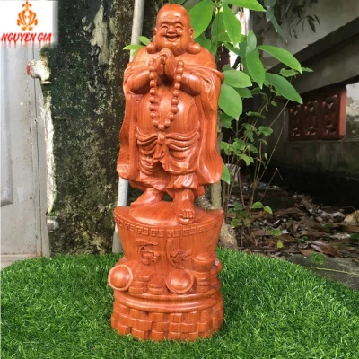 Tượng Di Lặc Chúc Phúc Tài Lộc cao 40 Gỗ Hương