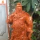 Tượng Quan Công Chống Đao gỗ Hương cao 50cm