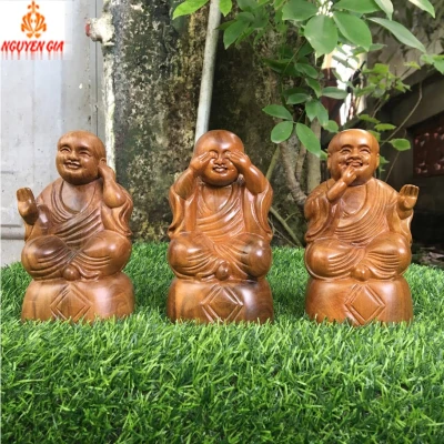 Bộ tượng tam không bằng gỗ bách xanh