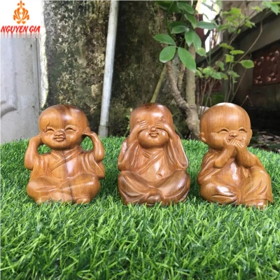 Bộ tượng tam không bằng gỗ bách xanh (mẫu mới)