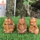 Bộ tượng tam không bằng gỗ bách xanh (mẫu mới)