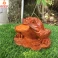 Cóc ngậm tiền (thiềm thừ) bằng gỗ hương KT 19x17