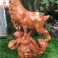 Tượng dê phong thủy bằng gỗ Hương cao 40 cm