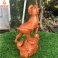 Tượng dê phong thủy bằng gỗ Hương cao 30 cm