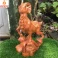 Tượng dê phong thủy bằng gỗ Hương cao 40 cm
