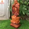 Tượng Di Lặc Chúc Phúc Tài Lộc cao 50 Gỗ Hương phun giả cổ
