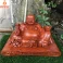 Tượng Di Lặc ngồi Vạn Sự Như Ý gỗ Hương ngang 40 cm – ghép đế