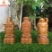 Tượng tam đa – phúc lộc thọ gỗ Bách Xanh cao 15