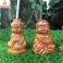 Bộ tượng tam thiền mini để ô tô gỗ Bách Xanh