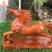 Tượng ngựa phong thủy gỗ Hương ngang 30 Cm