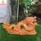 Tượng rồng phong thủy bằng gỗ hương ngang 30cm