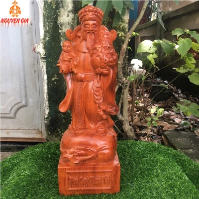 Tượng thần tài nhất phúc gỗ Hương cao 50 cm