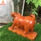 Tượng trâu phong thủy đứng núi tiền bằng gỗ Hương ngang 30 cm (Đế ghép)