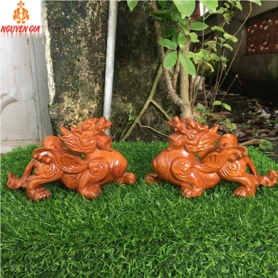 Tỳ hưu phong thủy gỗ Hương 20 cm