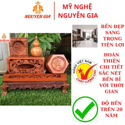 Combo bộ khay trà gỗ Hương (5 sản phẩm) MS01