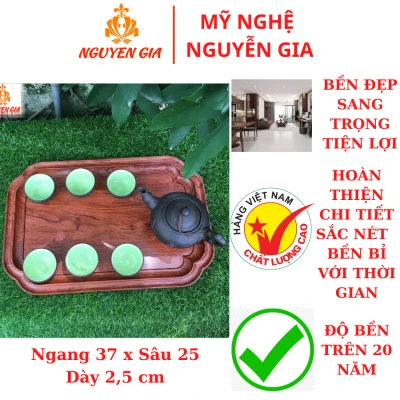 Khay trà gỗ nguyên khối gỗ hương (không bao gồm phụ kiện)