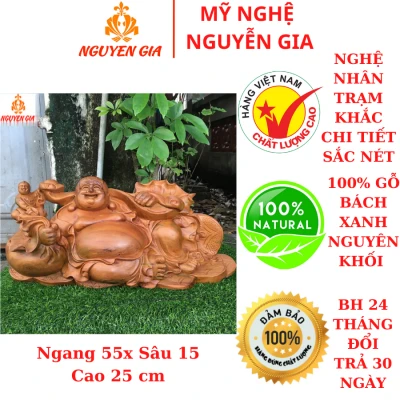 Tượng Di Lặc nhất Phúc Gỗ Bách Xanh