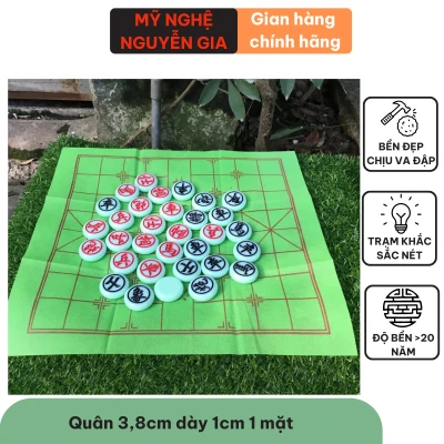 Bộ cờ tướng giá rẻ nhựa melamine Xanh Ngọc siêu bền đẹp