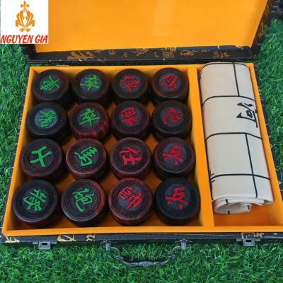 Bộ cờ tướng gỗ Trắc quân cỡ Lớn kèm hộp tiện lợi - quà tặng ý nghĩa