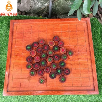 Bộ cờ tướng bàn cờ tướng gỗ Hương nguyên tấm quân gỗ Cẩm đường kính 4 cm