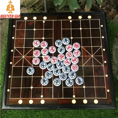 Bộ cờ tướng bàn cờ gỗ Trắc quân melamine giả ngọc