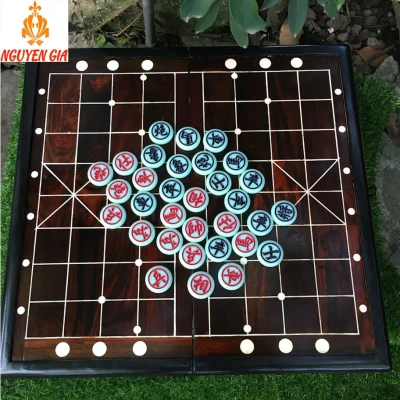 Bàn cờ tướng bằng gỗ Trắc quân cờ tướng nhựa melamine Xanh Ngọc