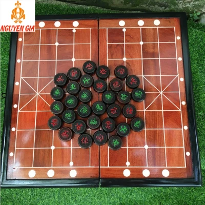 Bộ cờ tướng bàn cờ gỗ Hương quân gỗ Trắc đường kính 4 cm