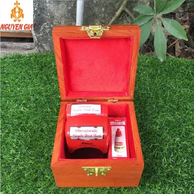 Hộp Đựng Dấu Công Ty Nhỏ Gọn bằng gỗ Hương
