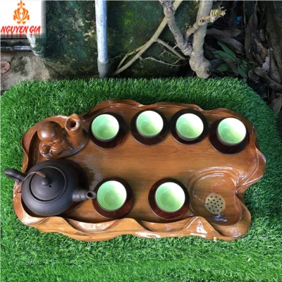 Khay trà gỗ Bách Xanh KT49x28 (không bao gồm phụ kiện và ấm chén)