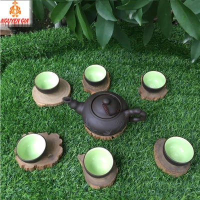 Đế lót ly gỗ thơm tự nhiên (gỗ Bách Xanh) một chiếc