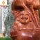 Tượng Di Lặc ôm Sen tài lộc Gỗ Hương cao 37 ngang 11 sâu 9 cm