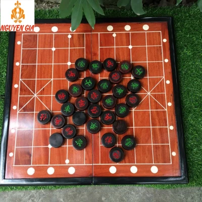 Bộ cờ tướng bàn cờ gỗ Hương cỡ lớn quân gỗ Trắc đường kính 4,8 cm