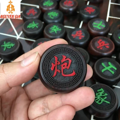 Quân cờ tướng đẹp gỗ Trắc đường kính 4,0 cm (Không bao gồm bàn)