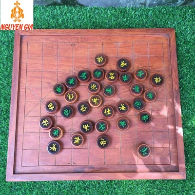 Bộ cờ tướng cao cấp gỗ hương nguyên khối quân cờ tướng 2 mặt