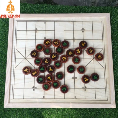 Mua bộ cờ tướng gỗ Sồi quân 2 mặt gỗ Hương đường kính 4,0cm