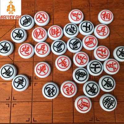 Bộ cờ tướng bàn cờ tướng gỗ Hương nguyên tấm quân cờ nhựa melamine giả ngọc