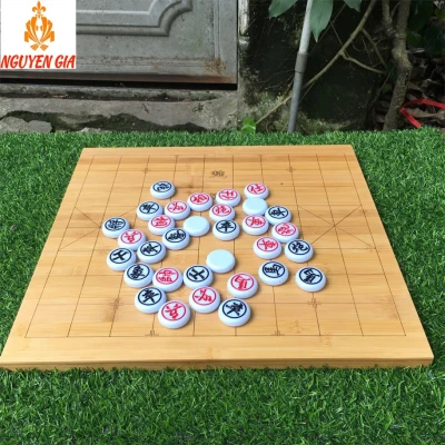 Bộ Bàn Cờ Tướng Cao Cấp Gỗ Trúc Quân Nhựa Melamine Trắng bền đẹp