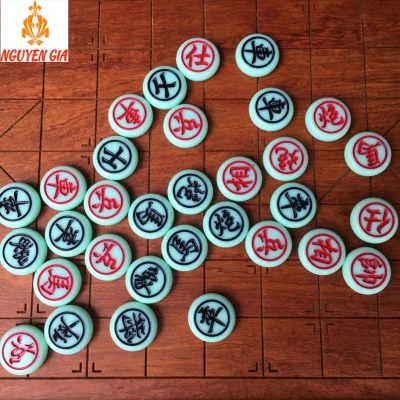 Bộ cờ tướng bàn cờ tướng gỗ Hương nguyên tấm quân melamine Xanh Ngọc