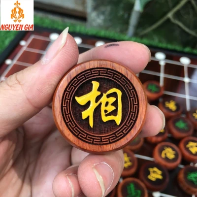 Quân cờ tướng 2 mặt gỗ Hương đường kính 4,0 cm (Không gồm bàn)