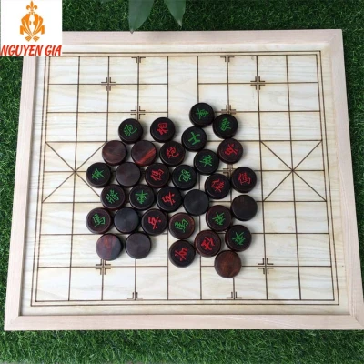 Bộ cờ tướng bàn cờ tướng gỗ Sồi quân gỗ Trắc đường kính 4,0cm