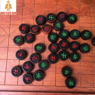 Bộ cờ tướng cao cấp bàn cờ gỗ Hương nguyên tấm quân gỗ Trắc đường kính 4 cm
