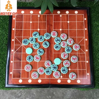 Bộ cờ tướng cỡ lớn bàn gỗ hương quân melamine xanh ngọc 4,8 cm