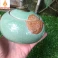 Hũ Đựng Trà Bằng Gốm Sứ Cao Cấp Men Rạn Giả Đá Mẫu Đài Sen Xanh Lá