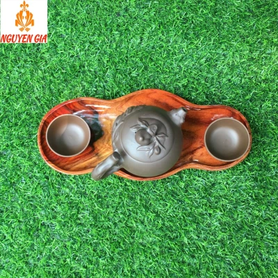 Khay trà gỗ Trắc nguyên khối KT30x13 (không bao gồm phụ kiện và ấm chén)