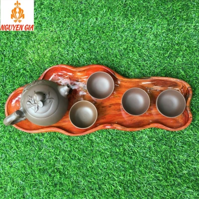 Khay trà gỗ Trắc nguyên khối KT40x14 (không bao gồm phụ kiện và ấm chén)