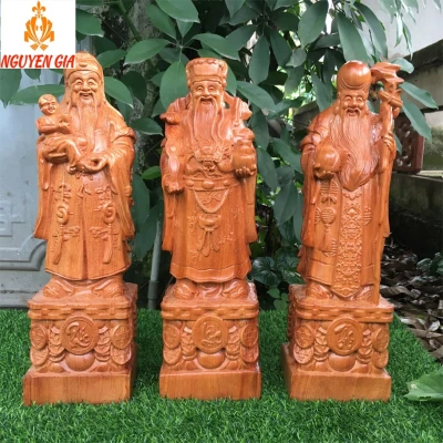 Tượng tam đa – phúc lộc thọ gỗ Hương cao 50
