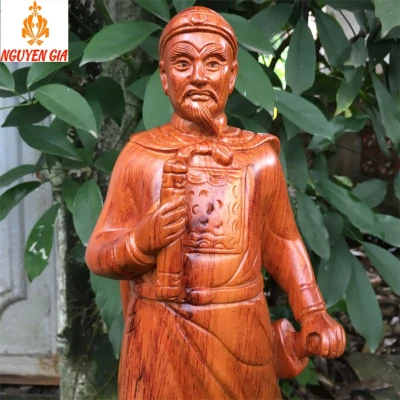 Tượng Đức Thánh Trần Hưng Đạo bằng gỗ Hương cao 50 cm