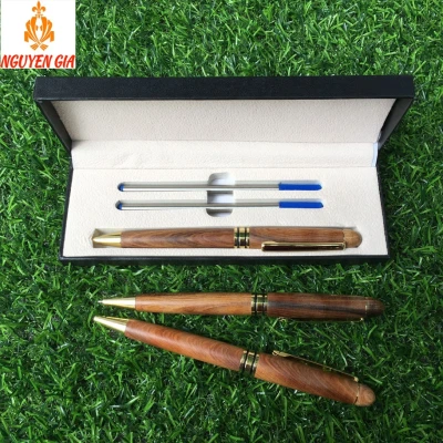 Bút ký tên gỗ thơm bách xanh kiểu xoay