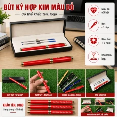 Bút Ký Hợp Kim Màu Đỏ – Có Thể Khắc Tên, Logo